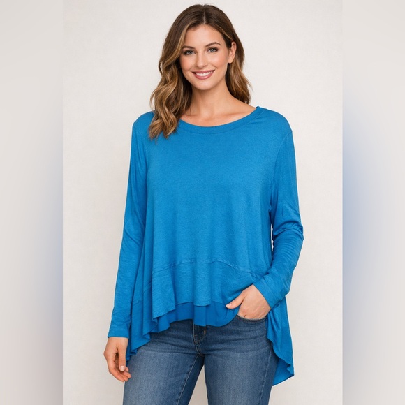 Tops - ❤️ NIB - Zenana Women's Blue Long Sleeve Top